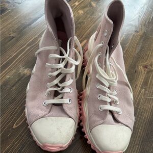 Stylish Converse High-Top platform Women's pink Sneakers